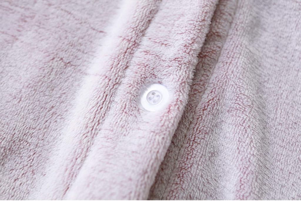 SHPEROWW Flannel Pajama Fluffy and Long with Perfect for Fall and Size XL Women's Set, Cute, Open-Front, Sleeves, Warm, Pockets, Winter, Pink,