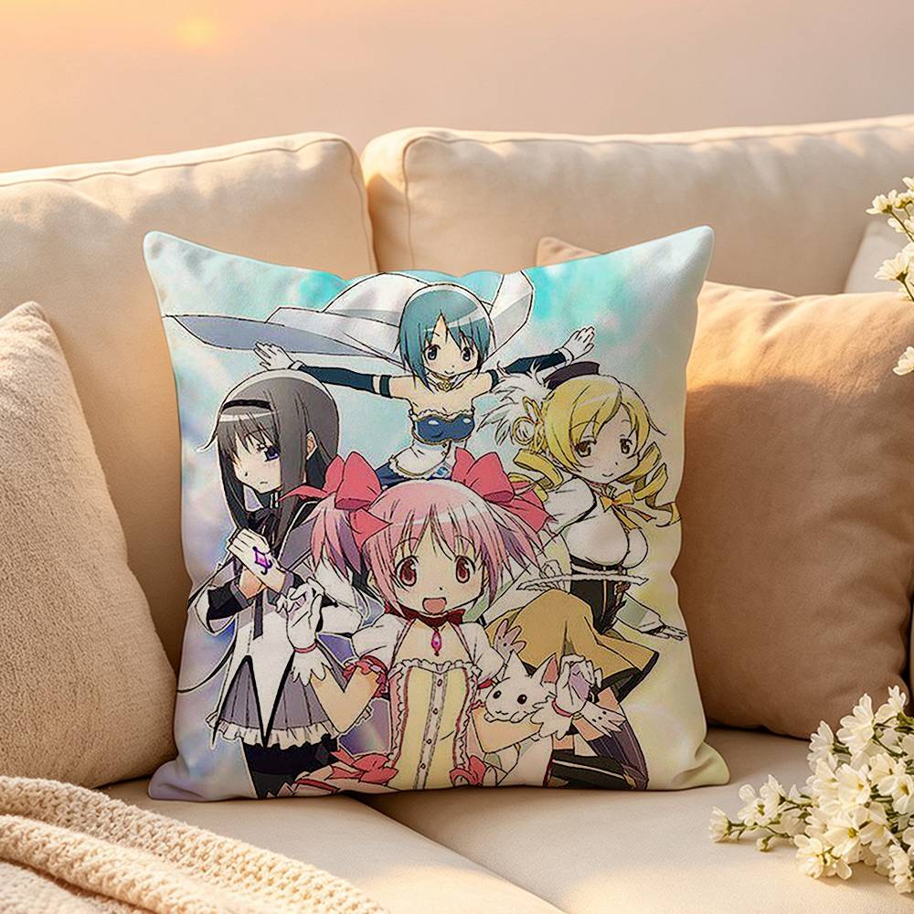 Puella Magi Madoka Mmagica Pillow Case Pattern Printed Pillowcase For Living Room Sofa Cushion Cover