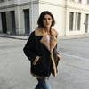 Womens Faux Leather Jacket With Sherpa Collar Oversized Streetwear Coat Long Sleeve Zip-Up Winter Outerwear