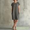 HNXC Women's  Short Sleeve Fashion Summer Spring Casual Dresses Classic Exquisite