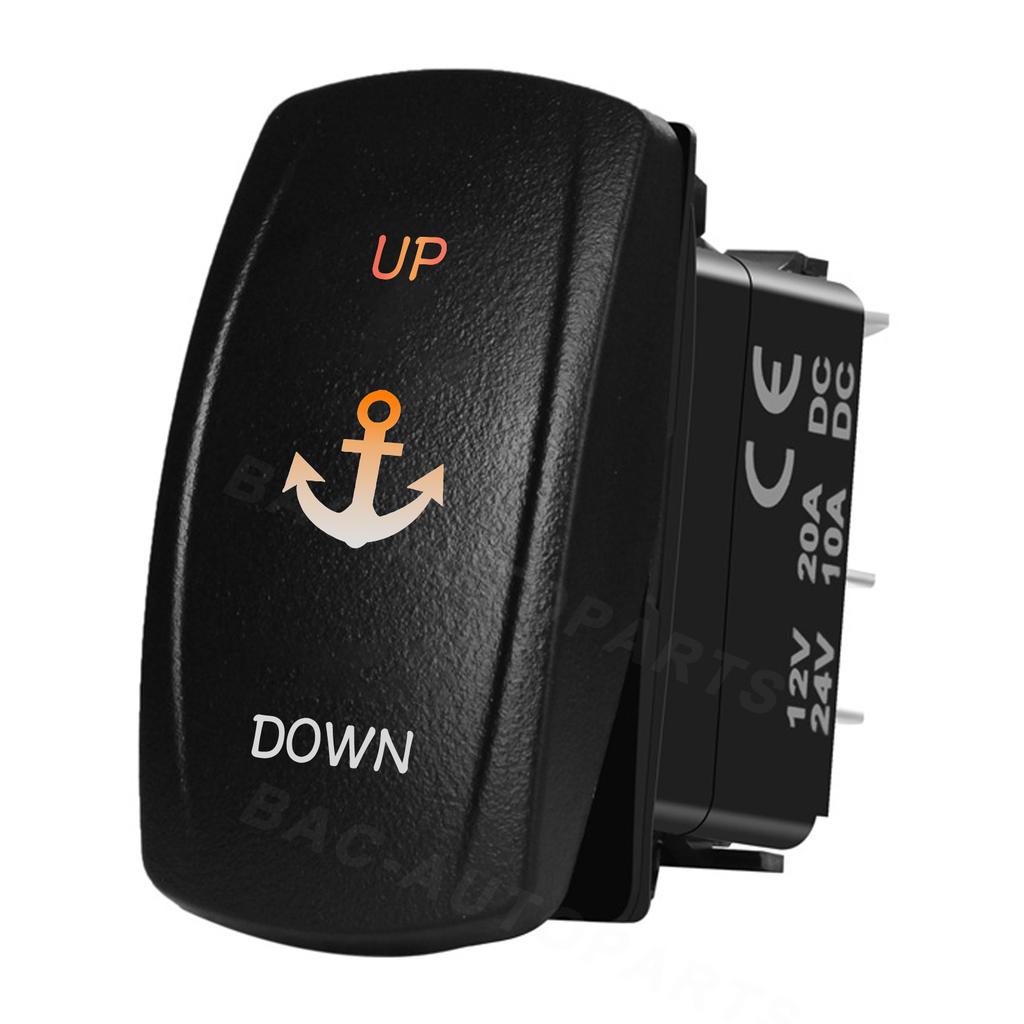 12V/24V Waterproof Backlit Marine Rocker Switch For Yacht Fishing Boat Sailboat Cruiser Navigation Anchor Lighting Fuel System Battery Switches5