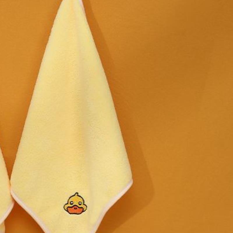 

1/2/4 шт. Маленькое желтое утиное супер мягкое детское полотенце детское мягкое полотенце для лица милое квадратное полотенце для детского сада детское коралловое флисовое впитывающее 1PC жёлтый