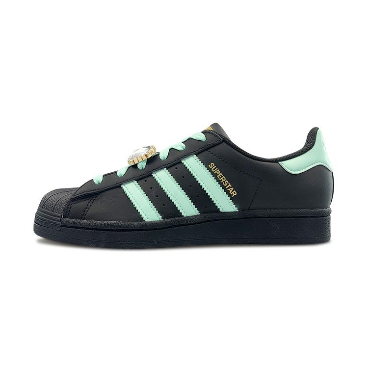 Adidas Originals Superstar Low top Skateboard Shoes Unisex Black Green EG4959(Team47-SP)