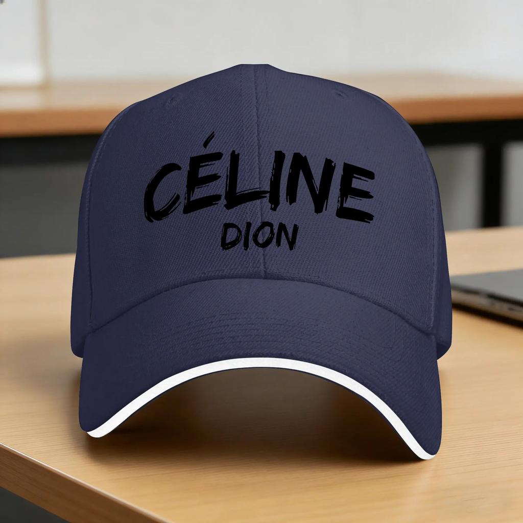 Celine Dion Lässige Baseballkappe Outdoor Fitnessstudio Trucker-Kappe Sommer Sonnenschutz Herren Damen Enganliegend Retro Baseballkappen