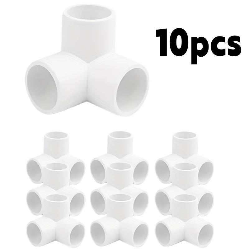 10-Piece 3-Way 1/2 Inch PVC Fitting Water Pipe Accessories for Building Heavy-Duty PVC Furniture Bend Head Accessories