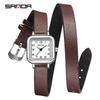 Sanda Women's Fashion Quartz Watch with Leather or Steel Strap - Waterproof and High-End Design.