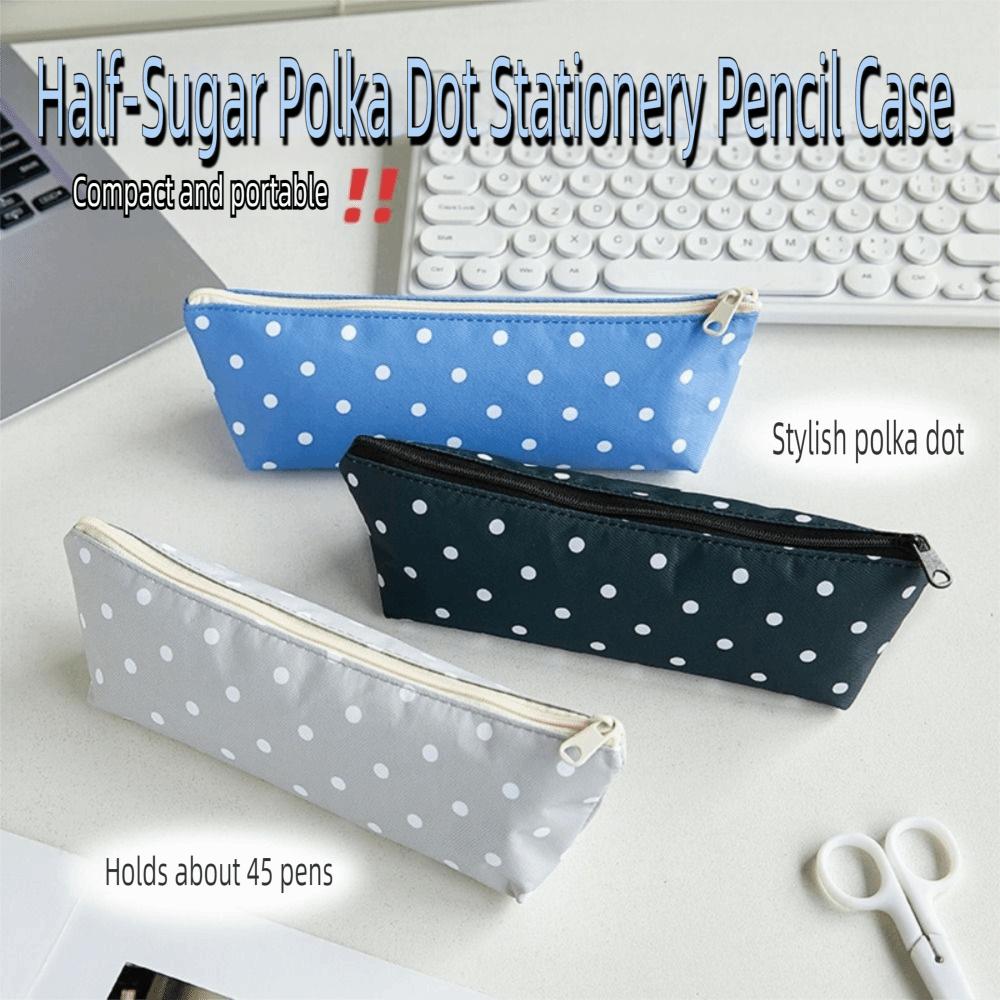 Large Capacity Pen Bags Zipper Closure Pencil Pouch New Makeup Pouch Stationery Organizer