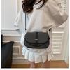 IELGY Korean Version Fashion Saddle Bag Retro Simple Handbag