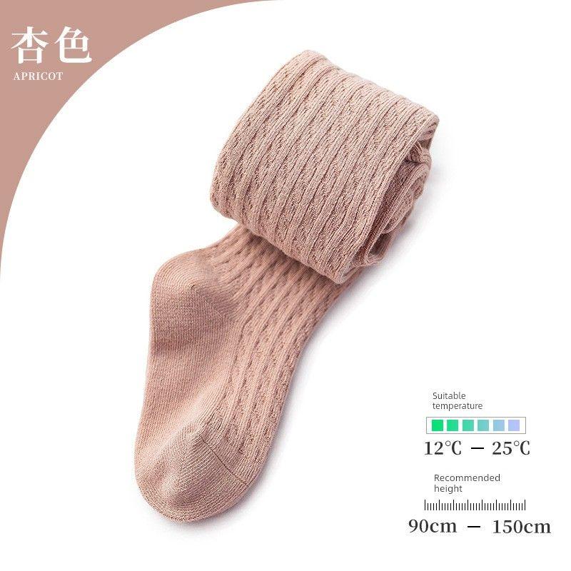 Children's Tights Spring and Autumn Cotton New Style Baby Girl Leggings Girls Solid Color Dance Tights Autumn Thick One-Piece Tights