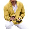 2024 Autumn Men's Casual Solid Color Half-High Collar Button Sweater
