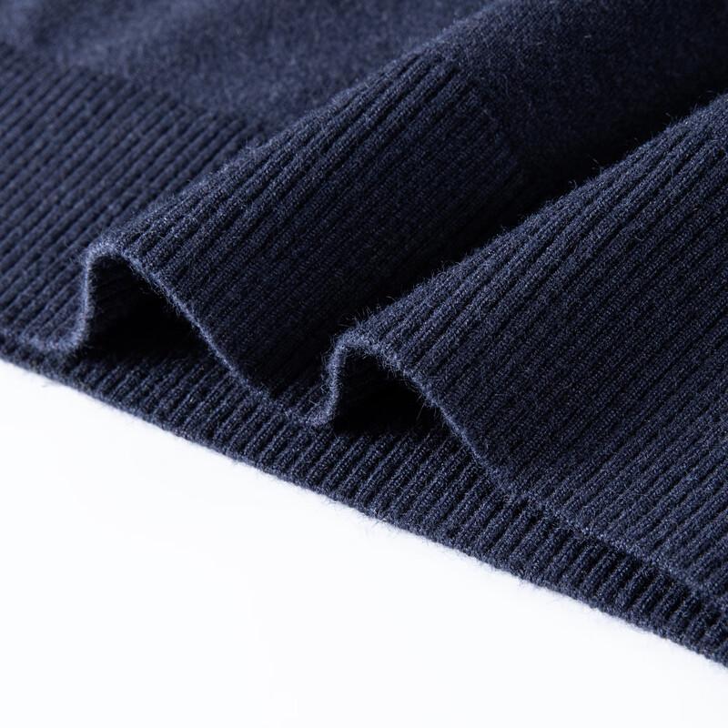 Shanshan Men's Faux Two-Piece Wool Blend Business Casual V-Neck Sweater