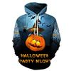 Autumn 3D Horror Pattern Printed Hoodies Fashionable Casual Sports Long Sleeved Men's Hooded Sweatshirts