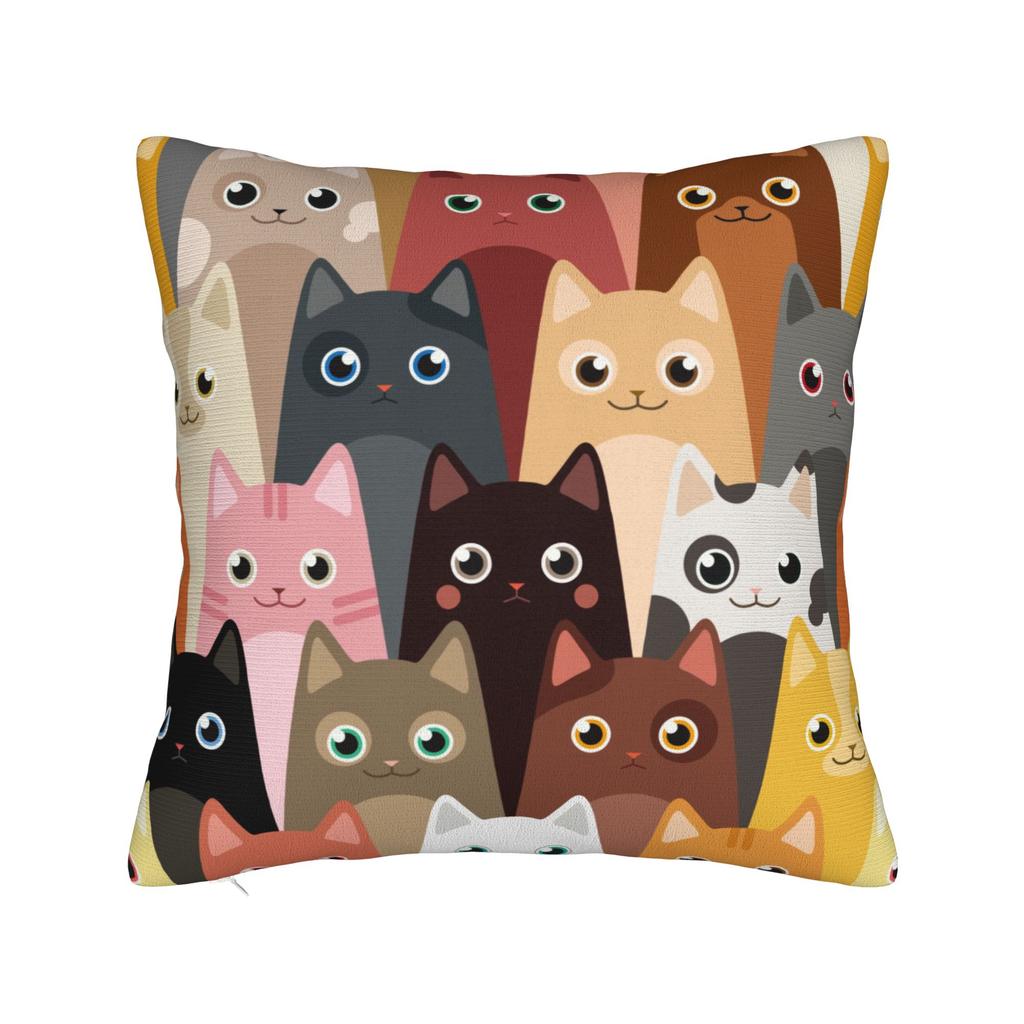 Maneki Neko Cat Lucky Cat Pillowcase Printed Fabric Cushion Cover Decoration Pillow Case Cover Home 18''