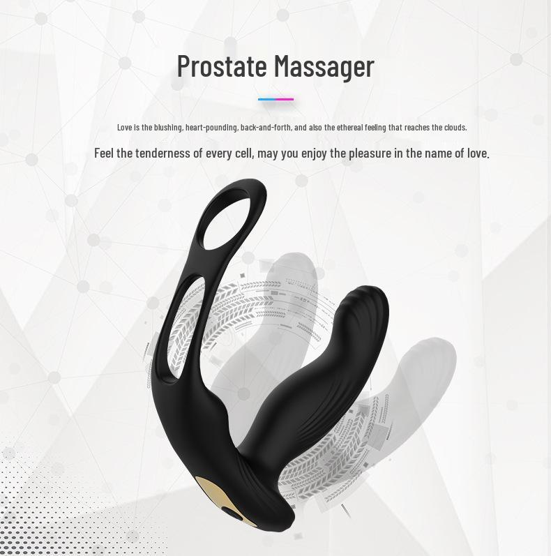 Prostata-Massagegerät & Doppelring-Analplug-Vibrator mit Heizung für Männer