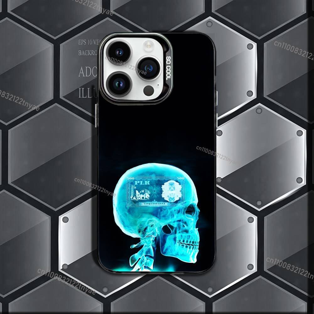 Cool Rapper Phone Case IMD Color Silver Shell For IPhone 17,16,15,14,13,12,11 Pro P-PLK C-Chambre 140 Max Plus Black TPU