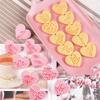 10 Stück Valentinstag Keks Ausstecher Form Cartoon Herz Liebe Muster Keks Ausstecher Hochzeitsfeier Fondant Kuchen Dekorierwerkzeuge