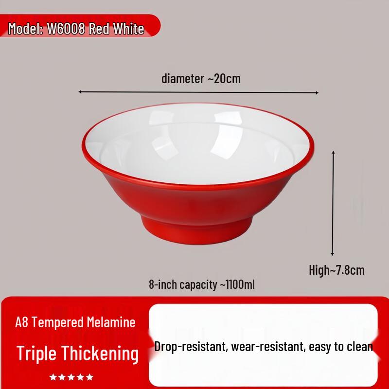 Dian Rui En Thickened Melamine Conical Noodle Bowl