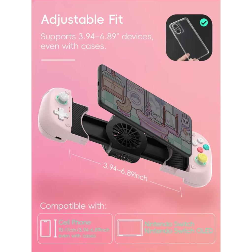 X3 Wireless Mobile Game Controller - Ergonomic Gamepad with Dual Vibration for Smartphone  PUBG Mobile