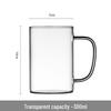 High-Temperature Resistant Borosilicate Glass Cup with Handle - Ideal for Tea, Water, or Household Use