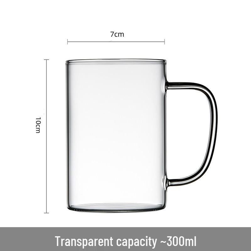 High-Temperature Resistant Borosilicate Glass Cup with Handle - Ideal for Tea, Water, or Household Use