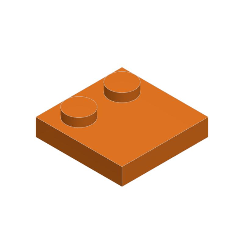 50g/90PCS 33909 2x2 Modified Thin Block Moc Color Accessories Compatible with Brick DIY Children's Toy Assembly Parts