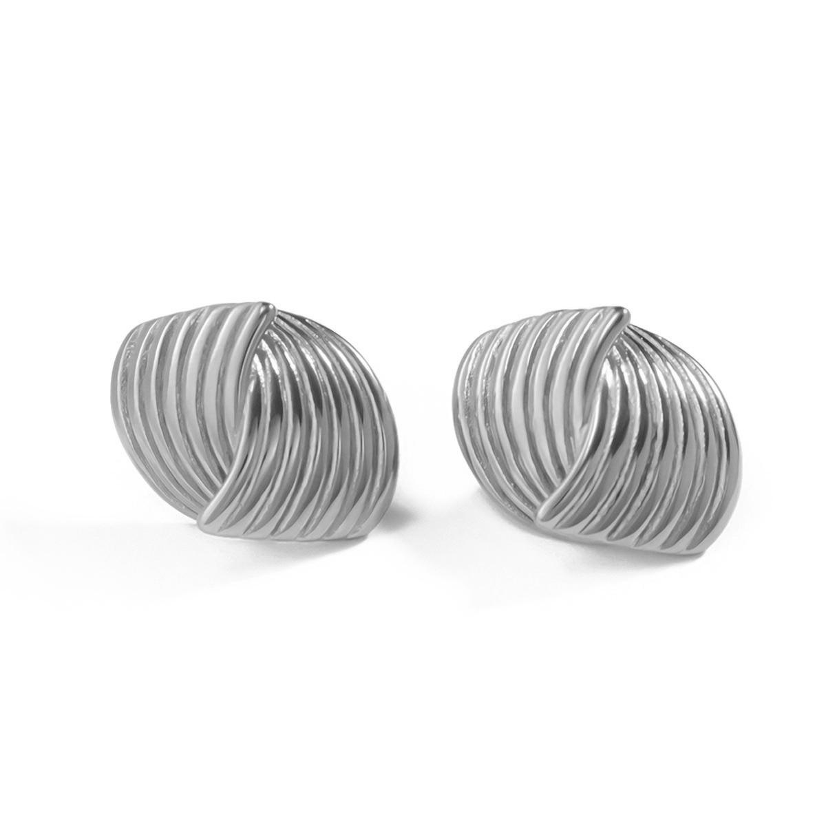 

1 пара 316L нержавіючої сталі фестончасті смуги Хрест Геометричні сережки для жінок пар літніх жінок сукні вечірні ювелірні вироби подарункові аксесуари 5cm срібний