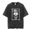 AMEBIX T shirt long or short sleeves vintage Washed Top For Everyday Wear graphic Stretched Casual streetwear Slightly fashion