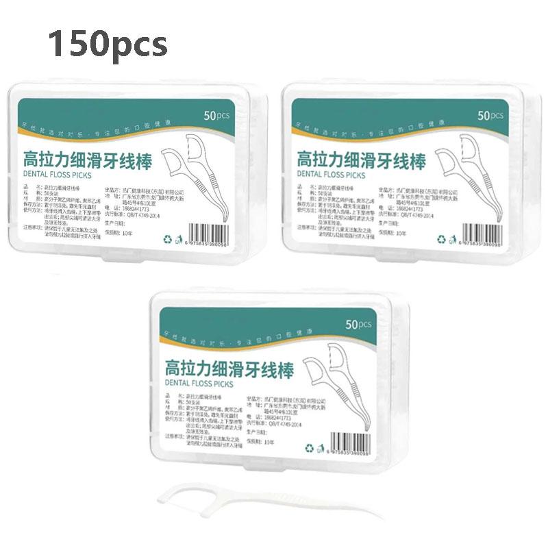 12510 Box Portable Disposable Dental Floss Plastic Toothpick HighTension Dental Floss Stick Dental Floss Box Oral Care