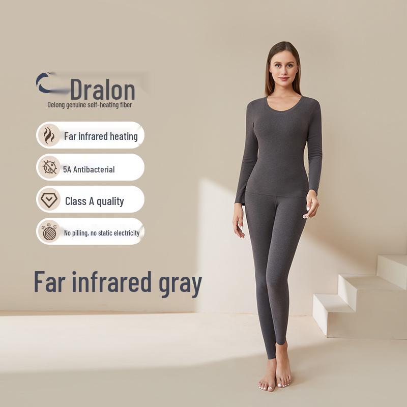 Women's Thermal Velvet Underwear Set - Antibacterial & Self-Heating Leggings with Mask