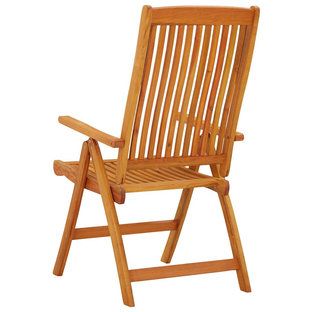 Folding Garden Chairs 2 pcs Solid Eucalyptus Wood