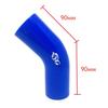 45 Degree Silicone Tubing Hose 3.5inch 4inch 76/83/89/102mm Elbow Reducer Intercooler Turbo Air Intake Pipe Blue Black Universal