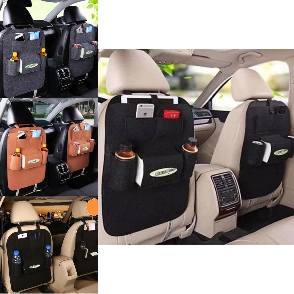 Car Rear Seat Organizer With Fabric Storage Bag For Children Car Interior Accessories