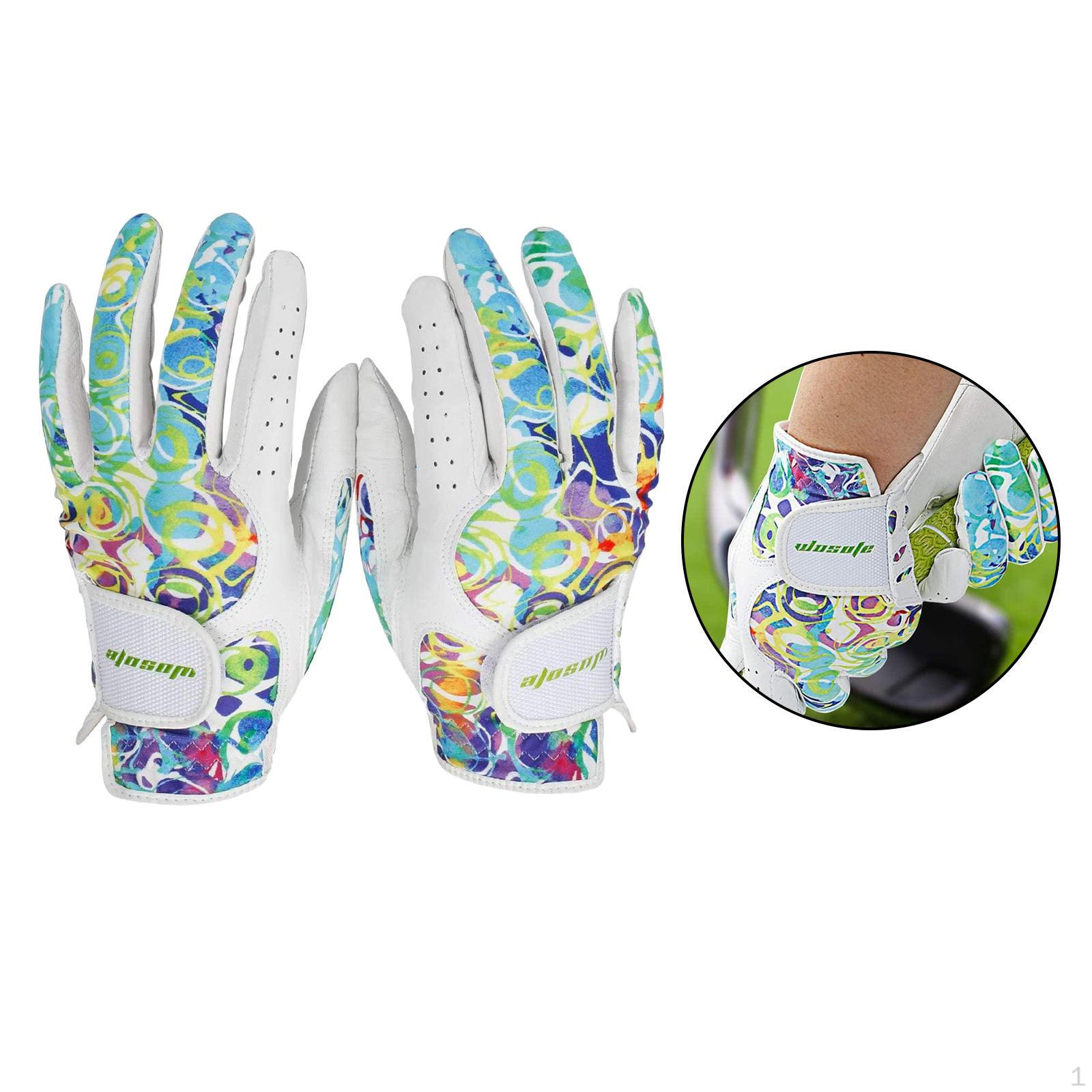 

1 paar Durable Golf Gloves Premium Leather Washable Professional All Sizes 18