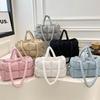 Spring Solid Color Zipper Puff Lightweight Color Women's Bag Shoulder Cross