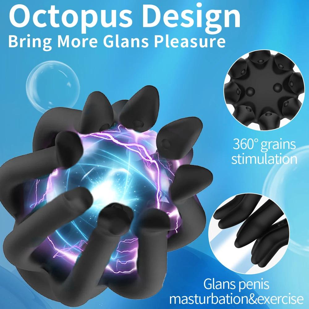 Electric Glans Trainer Stimulater Massager Adults Sex Toys for Men Penis Delay Exerciser Vibrator Masturbation Erotic Products