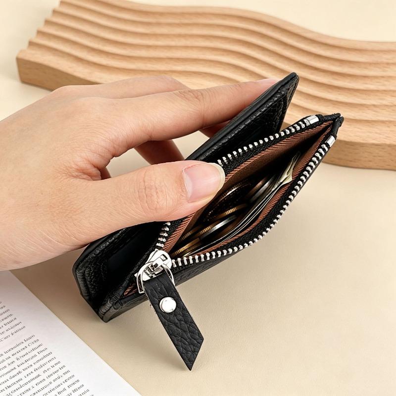 Slim short wallet Large capacity women's wallet Zipper change bag Card bag