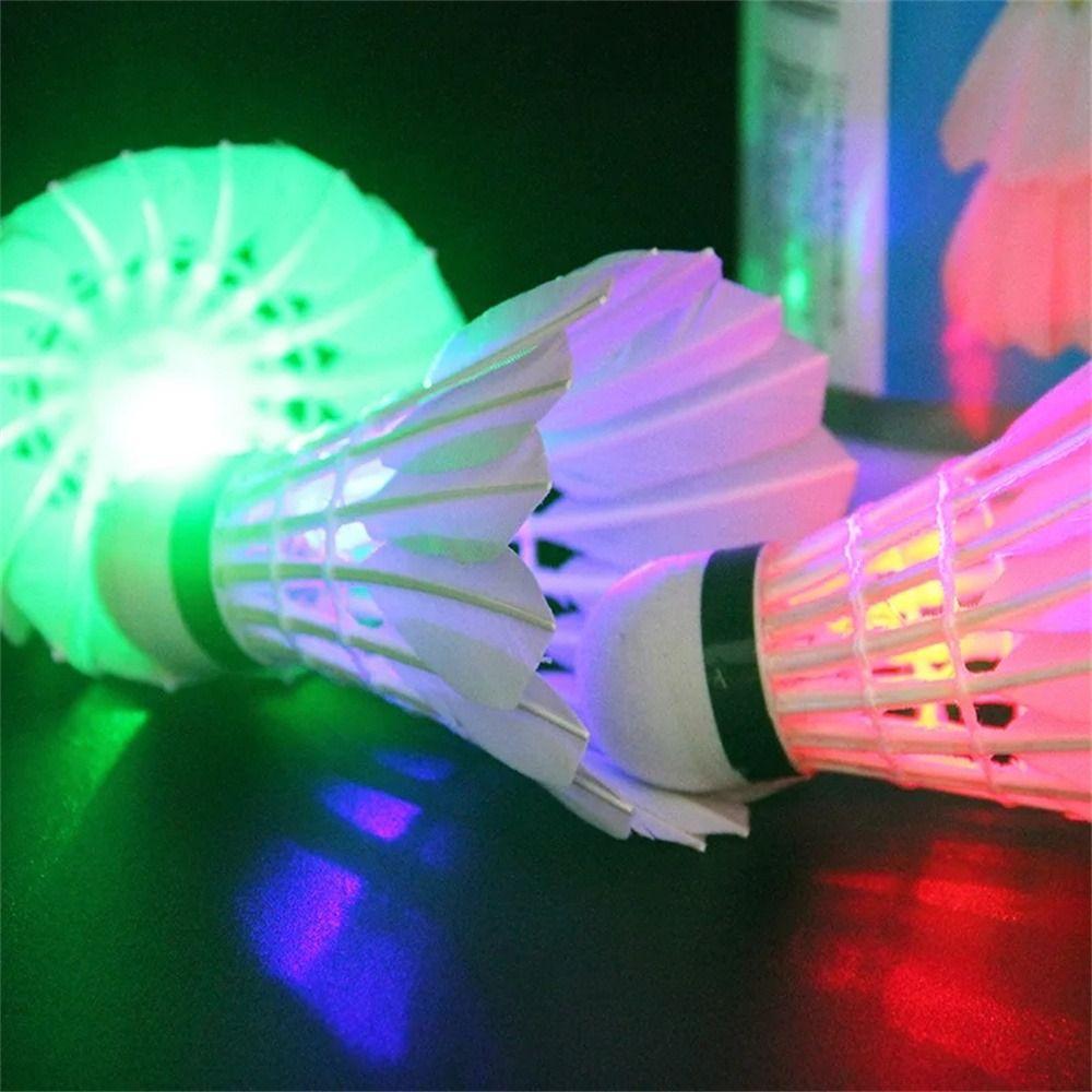 Dark Night Lighting Badminton Lighting Balls Luminous Shuttlecock LED Badminton  Outdoor Game