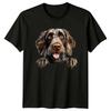 Retrato Artístico Gráfico de Perro Griffón de Pelo Duro de Muestra Camiseta Unisex