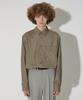 Millin Two-Pocket Oversized Minimalist Shirt (Khaki)
