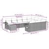 VidaXL Garden Lounge Set with Cushions 11 Pcs, Patio Sofas, Patio Furniture Set, Outdoor Furniture, Beige 3224749