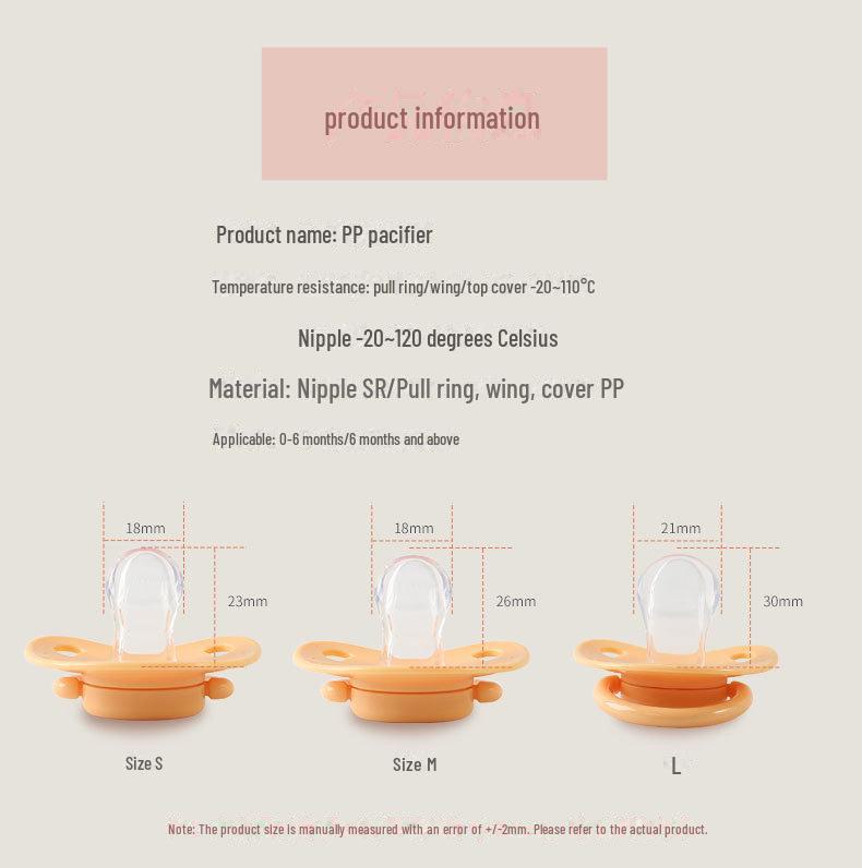 Biqin Heart-Shaped Silicone Pacifier for 0-6 Months - Soft for Sleeping