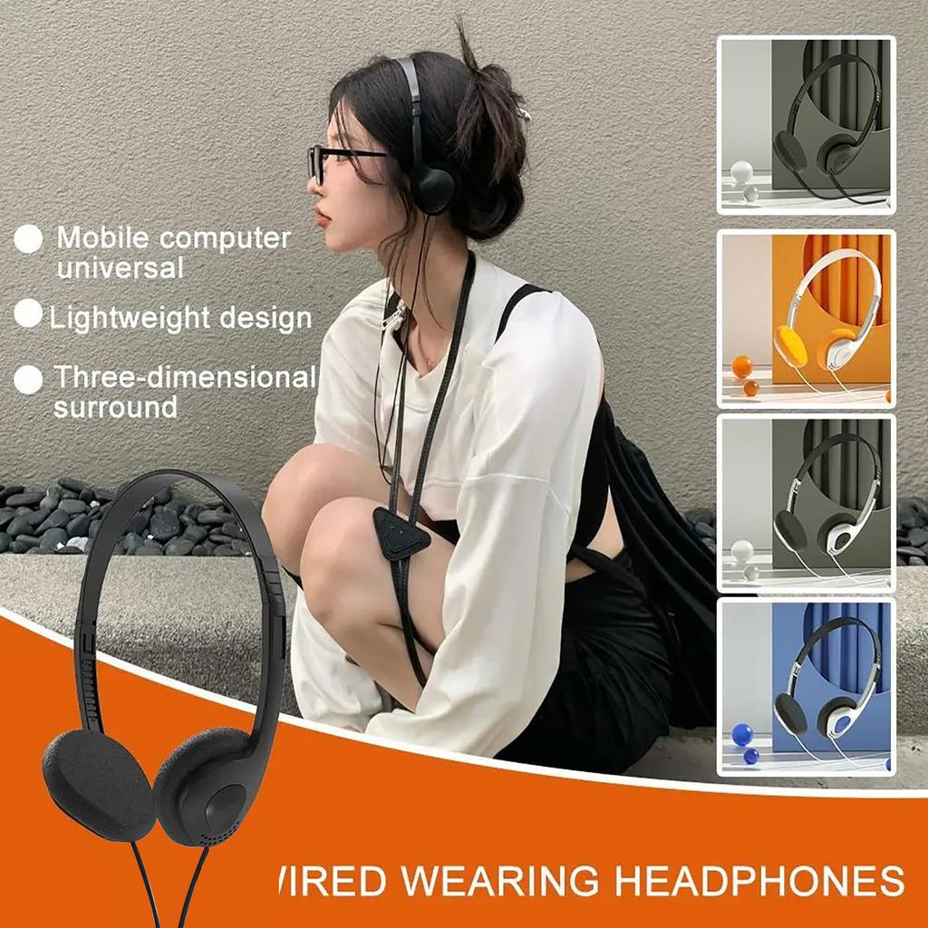Retro-Headset-Ohrhörer, Overhead-Ohrhörer, HIFI-Sound, unterstützt 3,5 mm AUX 3.5, leichte und tragbare Persönlichkeit
