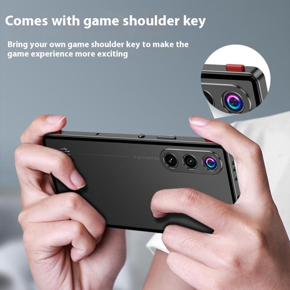For ZTE nubia Redmagic 10 Air 5G Case Metal Frame Matte PC Back Phone Cover with Snap Button