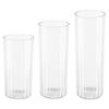 Modern Transparent Flower Vase Striped Style Decorative Bottles  Restaurant Centerpiece