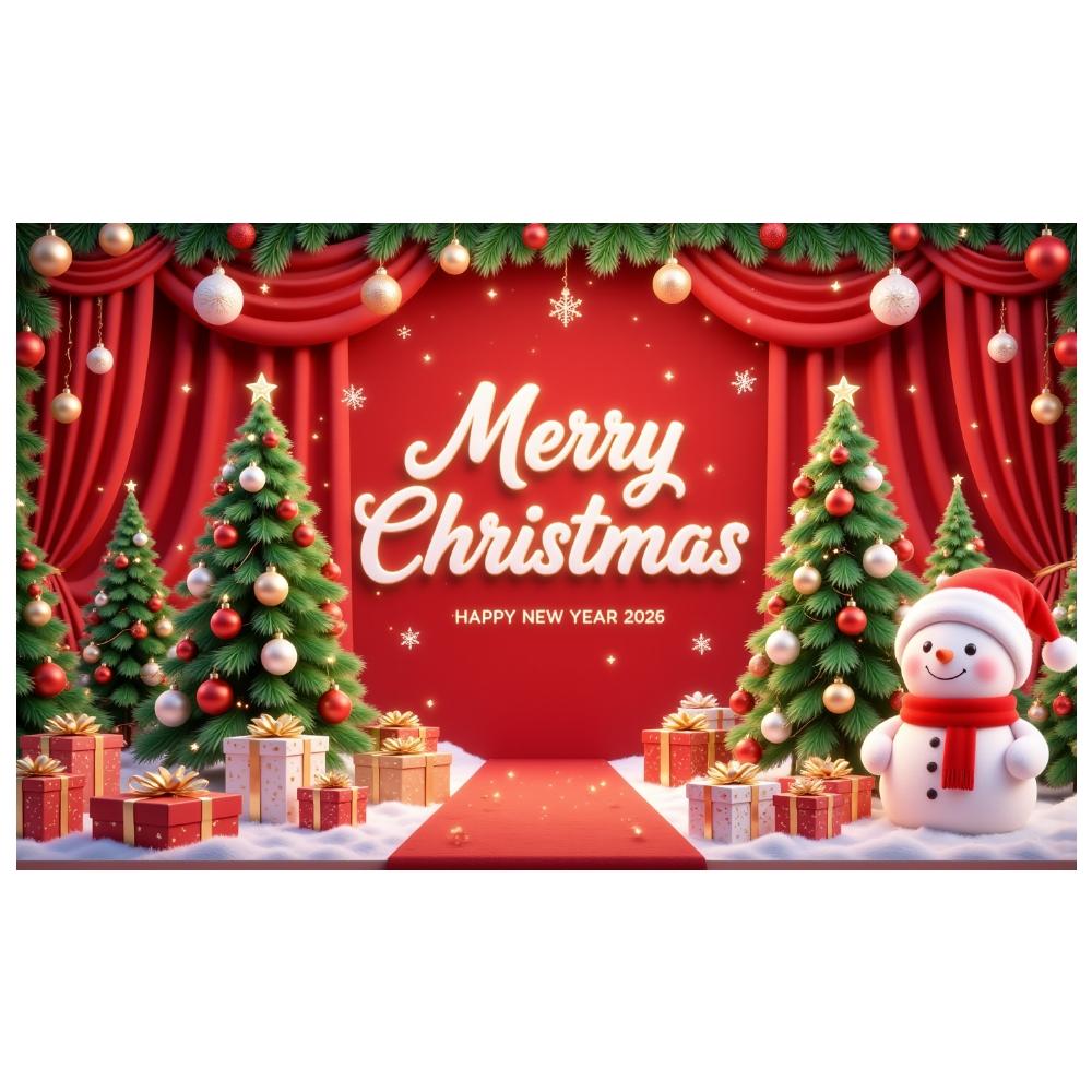 New Year Display Snowman Figure Yuletide Display Winter Holiday Background Festive Lights Happy New Year Display For Indoor New