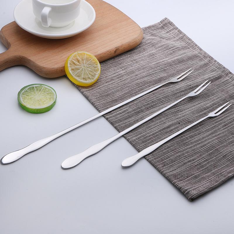 

1 шт. креативные столовые приборы из нержавеющей стали вилка для фруктов столовая посуда вилка для закусок десертная кухонная посуда 32cm