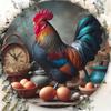 Vintage Metal Tin Sign Rooster Wall Art Home Decor Kitchen Office