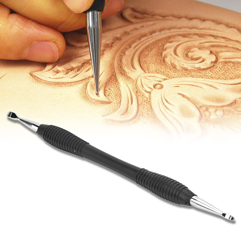 DIY HandMade Pressure Wiper Manual Scribing Shaping Leather Craft Tool(Shallow Spoon)