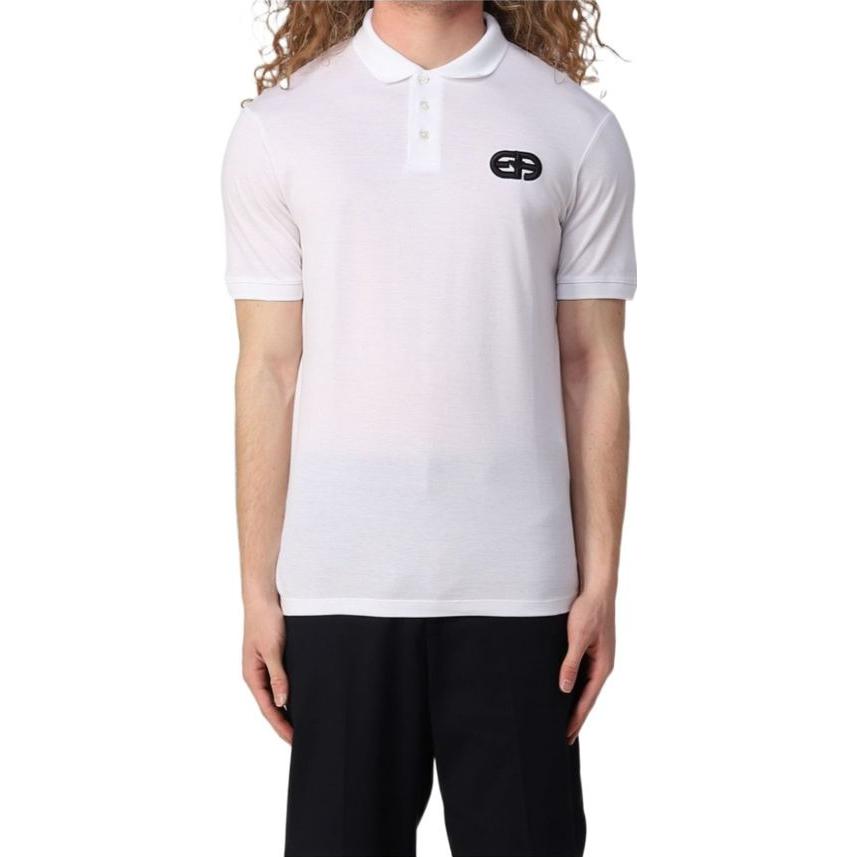 Emporio Armani EA Polo Shirts Men's White Polo Collar Moderate 3L1FAT-1JTKZ-0100