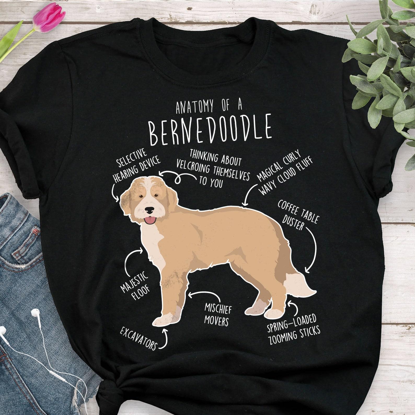 Bernedoodle Shirt, Recessive Yellow Bicolor Bernedoodle Dog Lover Gift, , Funny Cute Doodle T-shirt Poodle Mix Cross Tshirt Mom Dad 120